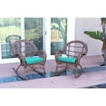 thumbnail image 1 of Jeco Santa Maria Honey Wicker Rocker Chair with Turquoise Cushion - Set of 2, 1 of 1