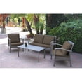 thumbnail image 1 of Jeco Meredith 4 Piece Wicker Conversation Set in Brown, 1 of 7