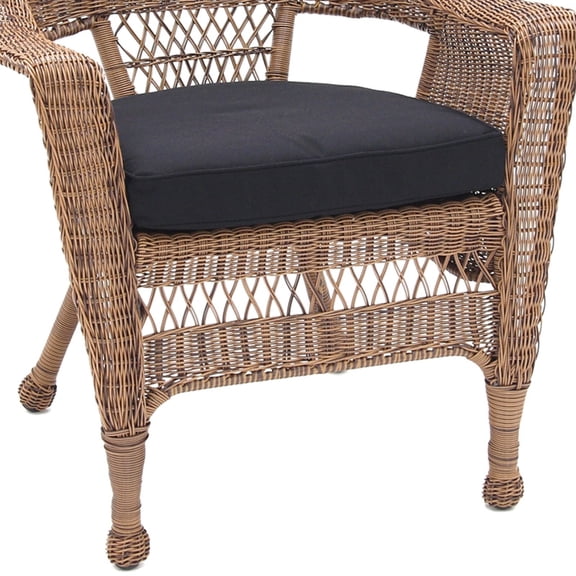 Jeco Wicker Chair with Cushion