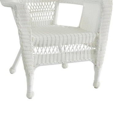 Jeco W00206-C White Wicker Chair - Walmart.com