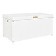 thumbnail image 1 of Jeco Wicker Patio Storage Deck Box in White, 1 of 6