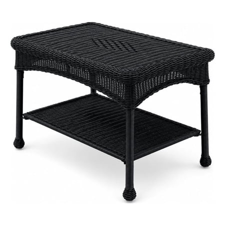 Black Resin Wicker Patio Furniture Coffee Table