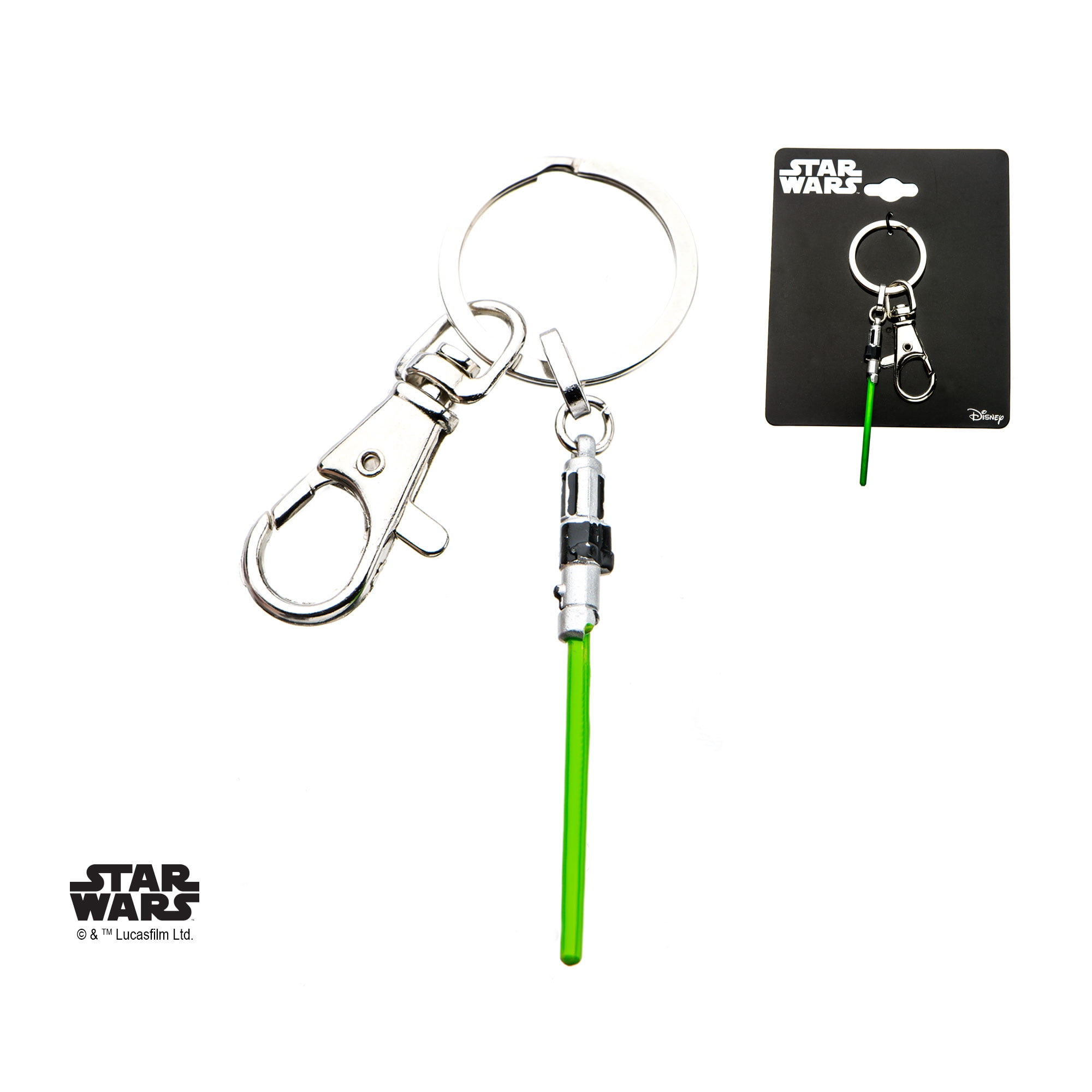 Jedi Green Lightsaber Steel Key Chain
