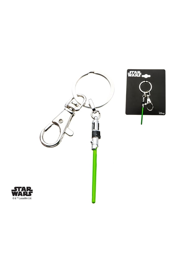 Jedi Green Lightsaber Steel Key Chain