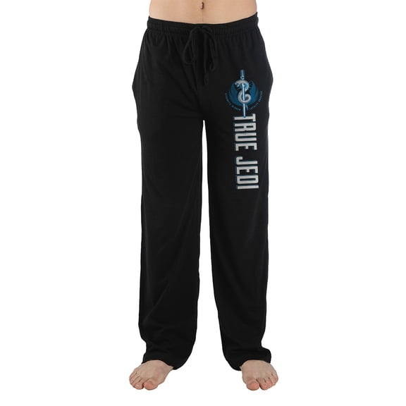 Jedi Mens Star Wars Black Sleep Pajama Pants Fan Apparel-Small