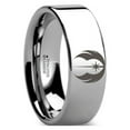 thumbnail image 1 of Jedi Order Symbol Star Wars Polished Tungsten Engraved Ring Jewelery - 6mm, 1 of 4
