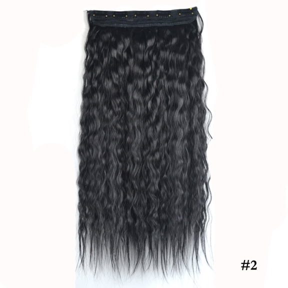 Jeedou Kinky Curly Synthetic Hair Clip in One Piece Hair Extensions for Women Blue Gradual Color Cosplay Props Hairpieces