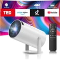 thumbnail image 1 of CAMPARK Projector with WiFi and Bluetooth, Mini Projector, 4K 1080P Support Portable Wireless Movie 220° Rotatable 130'' Screen Auto Keystone Compatible with HDMI/iPhone/TV Stick for Bedroom Indoor, 1 of 8