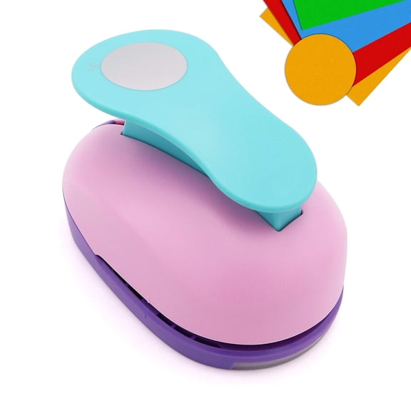 Jeemiter 3 Inch Circle Hole Punch | Heavy Duty Lever Punch for Cardstock & Thick Paper | Cuts Clean 3" Circles for Tags & Crafts | Random Color