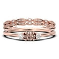 thumbnail image 1 of JeenJewels 1.65 Carat Slim Oval Cut Diamond Moissanite Fairy Engagement Ring, 18k Rose Gold, 1 of 4