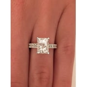 JeenJewels Engagement, Princess Diamond Ring 10K White Gold 9.5" 1.25 ct