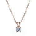 thumbnail image 1 of JeenMata 0.5 Carat Cushion Cut Moissanite - Adorable Pendant Necklace - 18K Rose Gold Plating Over Silver, 1 of 5