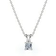 thumbnail image 1 of JeenMata 0.5 Carat Cushion Cut Moissanite - Adorable Pendant Necklace - 18K White Gold Plating Over Silver, 1 of 5