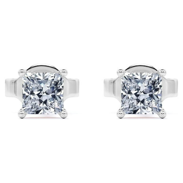 JeenMata 0.5 Carat Princess Cut Diamond 4 Prong Solitaire