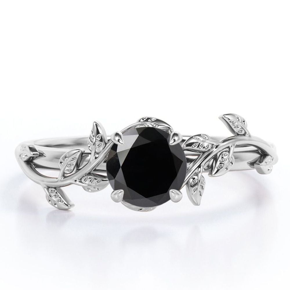 JeenMata 0.50 Carat - Round Cut Lab Created Black Diamond JeenMata 0.50 Carat - Round Cut Lab Created Black Diamond