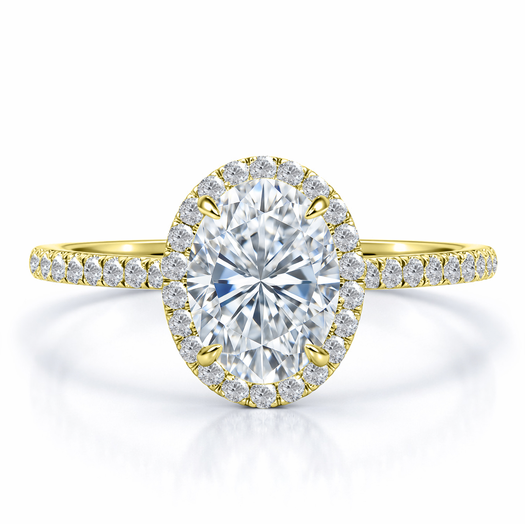 JeenMata 1 5 Carat Oval Cut Moissanite Engagement Ring Bridal Set Halo Ring Handmade Ring 18k Yellow Gold Over Silver: Quick Guide for Smart Shoppers