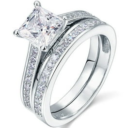 Platinum Matching His Hers Polished Wedding Bands Set Walmart