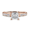 thumbnail image 1 of JeenMata 2.25 Carat Princess Cut Wedding Ring - Promise Ring - Pave Channel Ring - Prong Ring - Engagement Ring - 18K Rose Gold Plating over Silver, 1 of 5