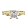 thumbnail image 1 of JeenMata 2.25 Carat Princess Cut Wedding Ring - Promise Ring - Pave Channel Ring - Prong Ring - Engagement Ring - 18K Yellow Gold Plating over Silver, 1 of 5