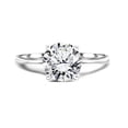 thumbnail image 1 of JeenMata 1.75 Carat Round Cut Moissanite Four Prongs Solitaire Engagement Ring in 18K White Gold over Silver, 1 of 6