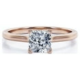 thumbnail image 1 of JeenMata 1 Carat Cushion cut Moissanite Solitaire Engagement Ring in 10k Rose Gold, 1 of 8