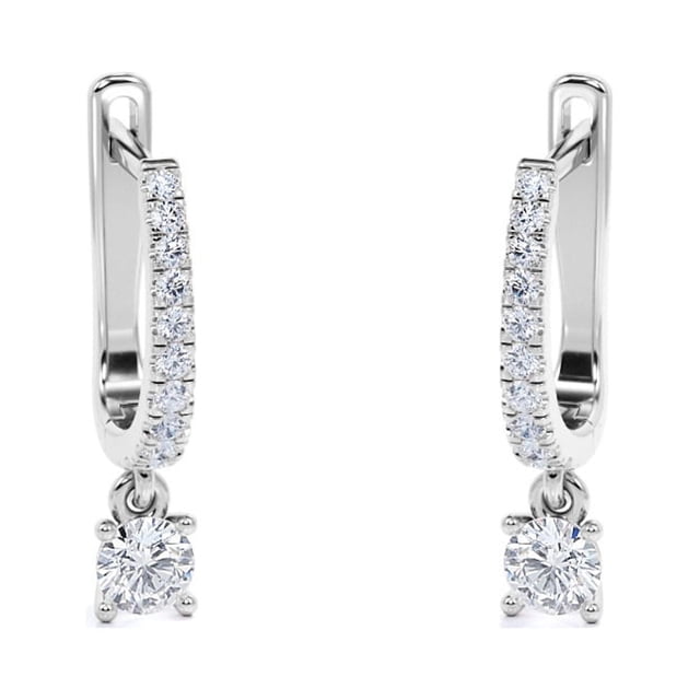 2.4 Carat Moissanite Huggie Earrings