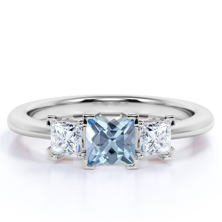 Aquamarine trilogy ring sales
