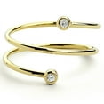 thumbnail image 1 of JeenMata .10 Carat Round Brilliant Real Diamond Spiral Stackable Ring in 10k Yellow Gold, 1 of 7