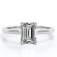 thumbnail image 1 of JeenMata 4 Carat Emerald Cut Engagement Ring - Prong Setting - Solitaire Promise Ring - 18K Yellow Gold Plating Over Silver, 1 of 7