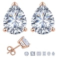 thumbnail image 1 of JeenMata 2 Carat Pear Solitaire Moissanite Stud Earrings for Women, Earrings for Men, 18K Rose Gold Plated, Hypoallergenic Earrings, D VS1, Stud Earring for Woman, Jewelry, Gift, Earrings, 1 of 11