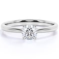 thumbnail image 1 of JeenMata 2 Carat Round Cut Moissanite Engagement Ring - Bridal Set - Classic Ring - Solitaire Ring - 18k White Gold Over Silver, 1 of 7