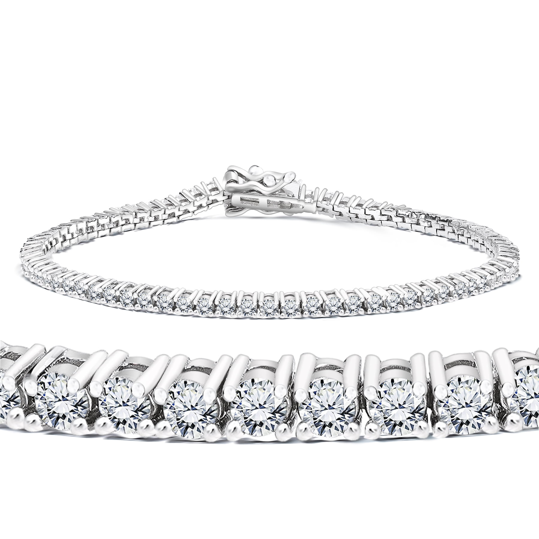 18K Rose Gold Mixed Cut Diamond Shard Tennis Bracelet – Sakura Jewellery