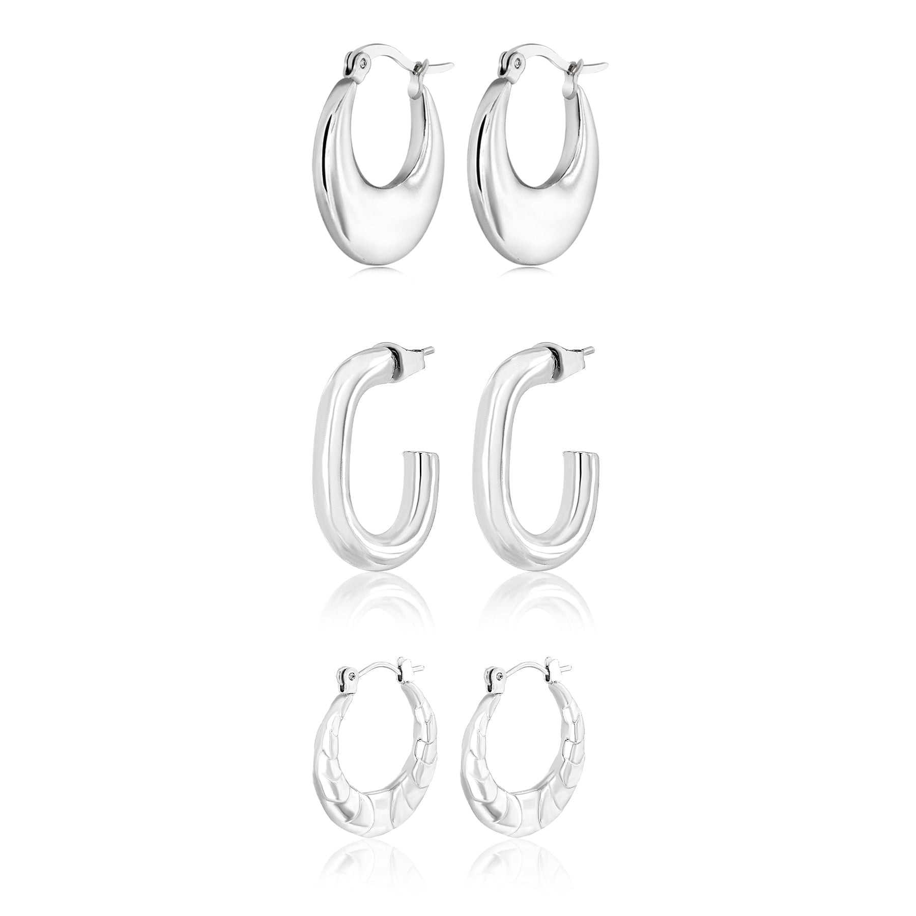 MDFUN Halo Dangle Earrings - 18K Gold Plated With Cubic Zirconia, Teardrop Hoop Design