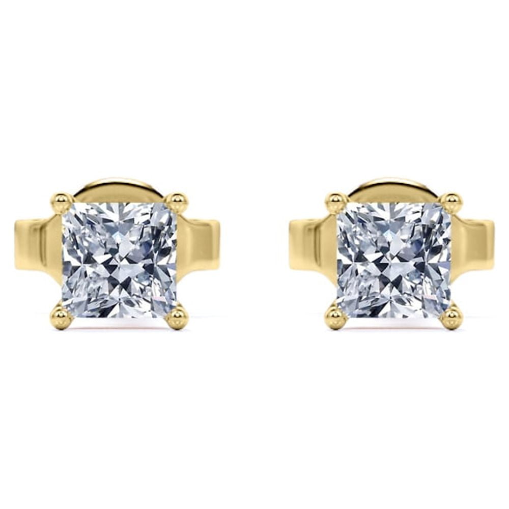 IDEAL CUT カラットゾーン ジョシュア JeenMata 0.5 Carat Princess Cut Diamond 4 Prong Solitaire