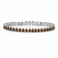 thumbnail image 1 of JeenMata 5.5 Carat January Garnet - Pear Cut Birthstone Tennis Bracelet Eternity Design - White Gold Plating, Female, Adult, 1 of 9