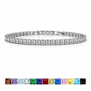 JeenMata 5.5 Carat Princess Tennis Bracelet for women, April Birthstone CZ, Bracelets for woman, Jewelry Gifts