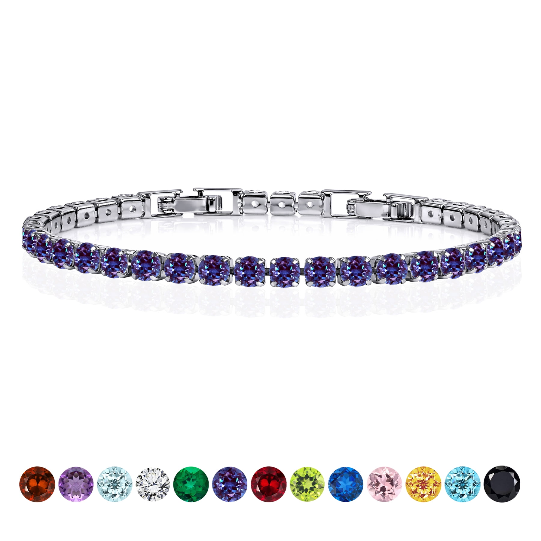 JeenMata 5.5 Carat Round Cut Alexandrite Birthstone Tennis