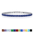 thumbnail image 1 of JeenMata 5.5 TCW June Alexandrite - Princess Cut Birthstone Tennis Bracelet for Women Eternity Design - White Gold Plating, Birthday, Anniversary, Valentine's Day Gift, 1 of 9