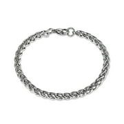 JEENMATA 6 mm Fine Cuban Chain Bracelet - Thin Chain - Men's Casual Jewelry