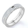 thumbnail image 1 of JeenMata .75 ct - Round Moissanite - Pave Set - Anniversary Bands - Vintage - Stackable Rings - 18K White Gold over Silver, 1 of 7