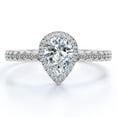 thumbnail image 1 of JeenMata Antique 0.35 ct Pear Shaped Halo Diamond Wedding Ring in 10K White Gold, 1 of 6