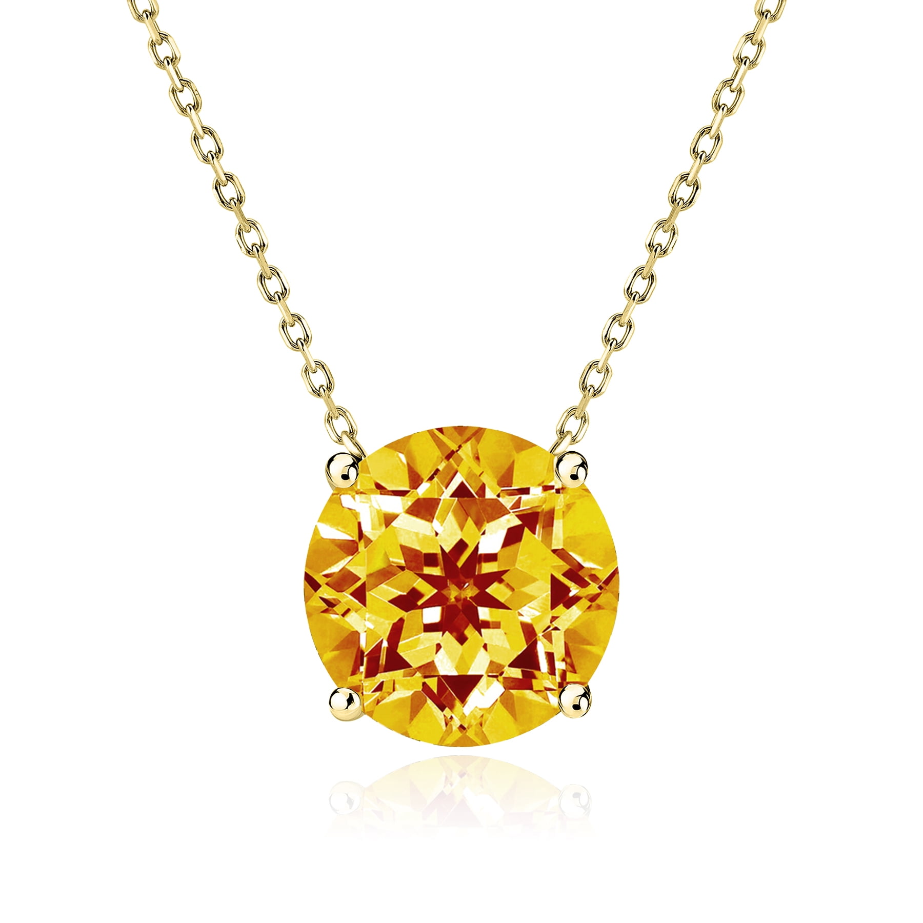 JeenMata Jewelry JeenMata 1.75 Carat Round Solitaire Pendant Necklace for Women, November Birthstone… — $18.99 (21% off)