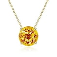 thumbnail image 1 of JeenMata 1.75 Carat Citrine - November Birthstone Solitaire Pendant Necklace in 18K Yellow Gold Plated, Female, Adult, 1 of 8