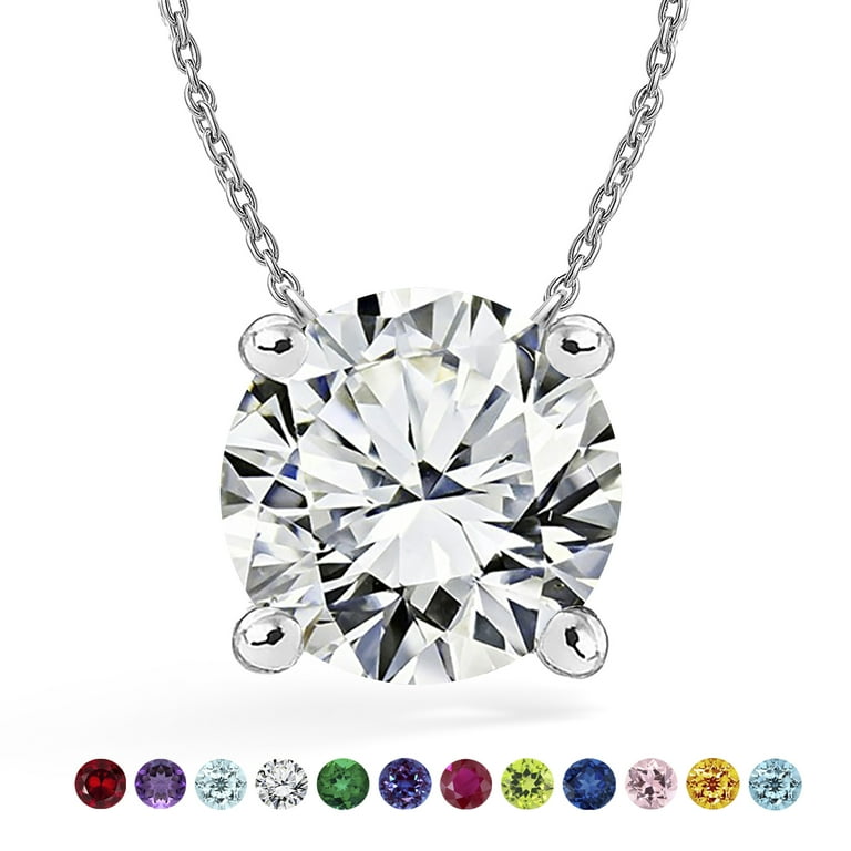 JeenMata 1 Carat Moissanite Solitaire Pendant Necklace