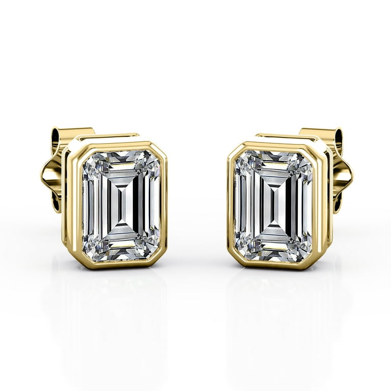 2.50 Ct Oval Cut Emerald & Simulated Diamond Cluster Stud selling Earrings 14K Yellow Gold Over 925 Sterling Silver