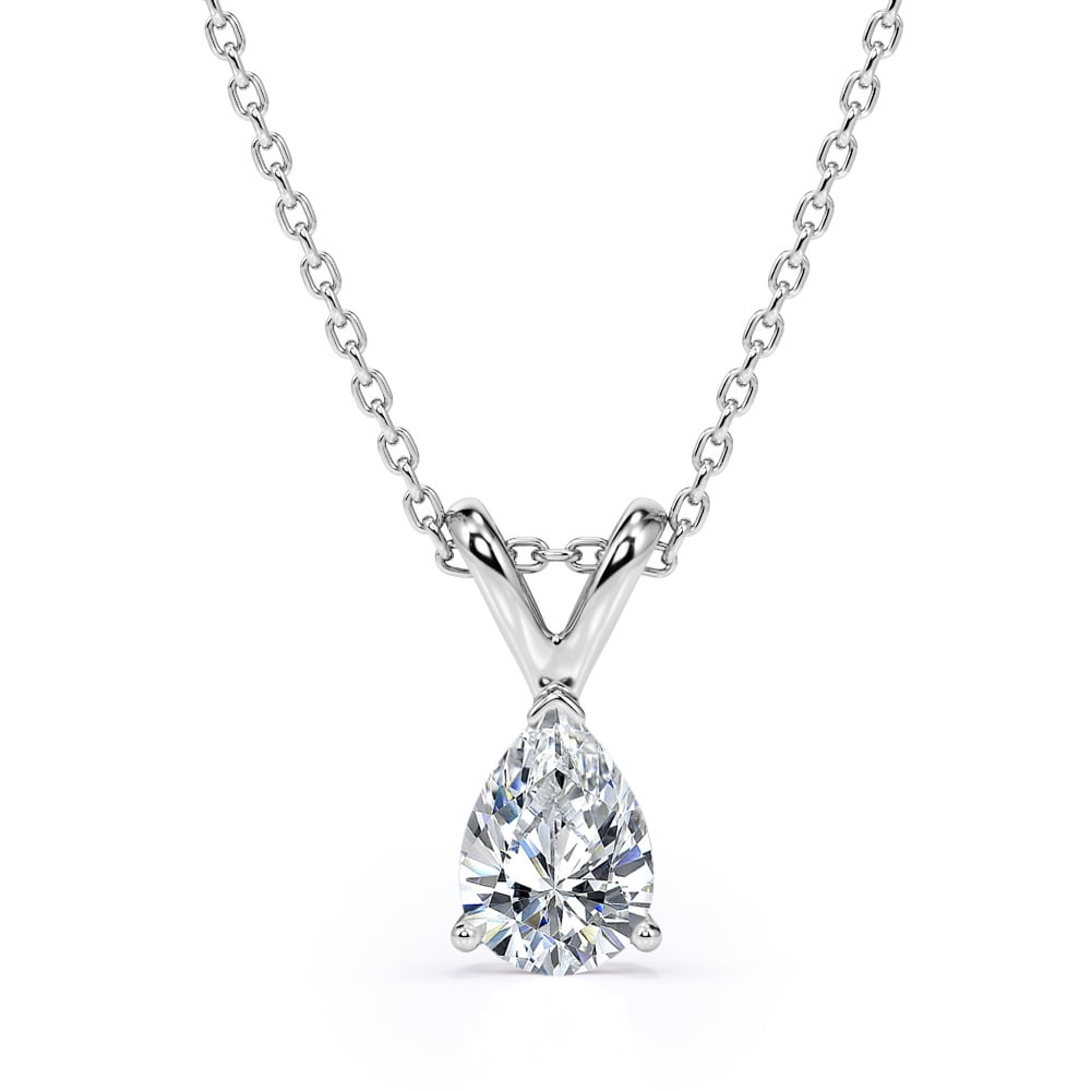 1.5 Carat Moissanite 925 Sterling Silver Teardrop Necklace main image 0