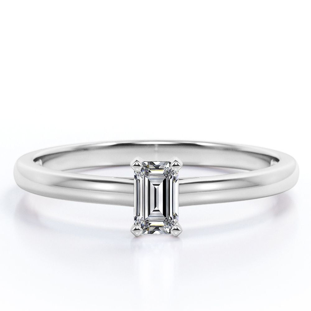 5 carat emerald 2024 cut moissanite ring