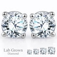thumbnail image 1 of JeenMata Lab Grown Diamond Earrings 0.50 Carat Round Cut 18K White Gold Plated Solitaire Studs for Women, 1 of 10