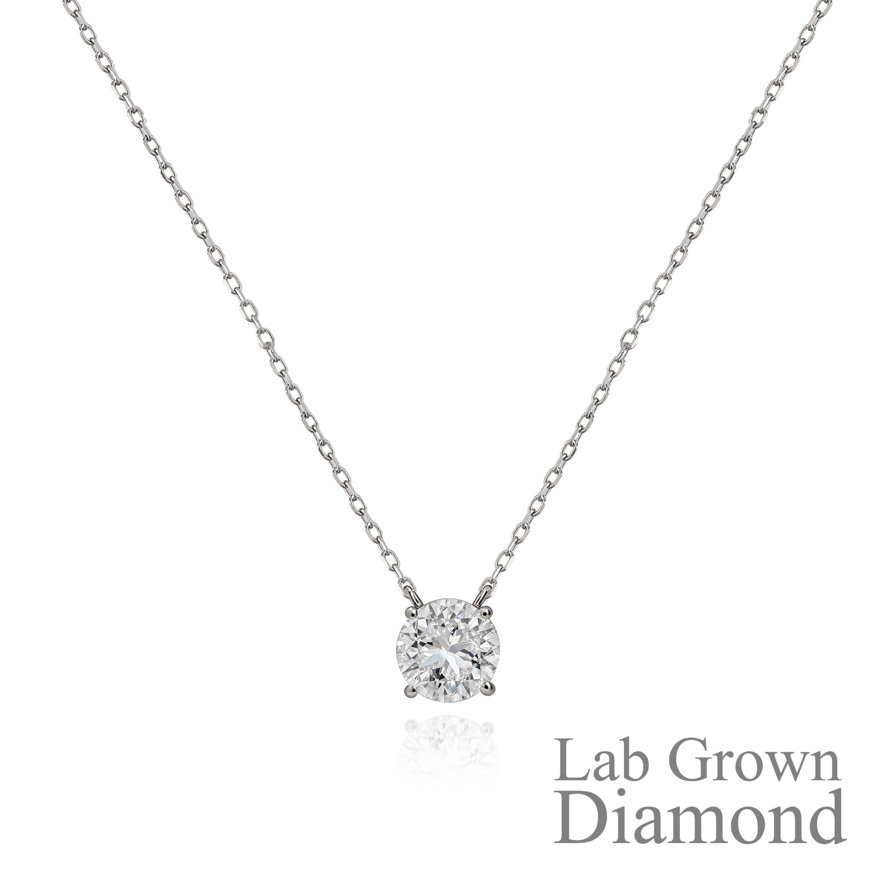 JeenMata Jewelry JeenMata Lab Grown Diamond 1 Carat Round Cut Classic Solitaire Pendant Necklace -… — $114.78 (45% off)