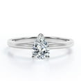 thumbnail image 1 of JeenMata Dainty 1 Carat Teardrop Moissanite Solitaire Right Hand Ring In 18K White Gold Plating Over Silver, 1 of 7